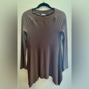 Sympli Brown Long Sleeve Blouse